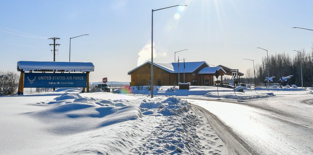 The gate of Eielson AFB