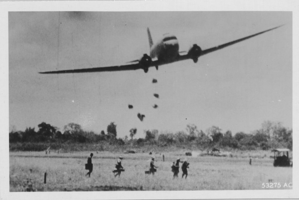 C-47 Dropping Supplies in Myitkynia